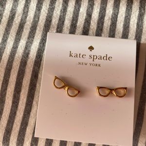 Kate Spade gold glasses earrings